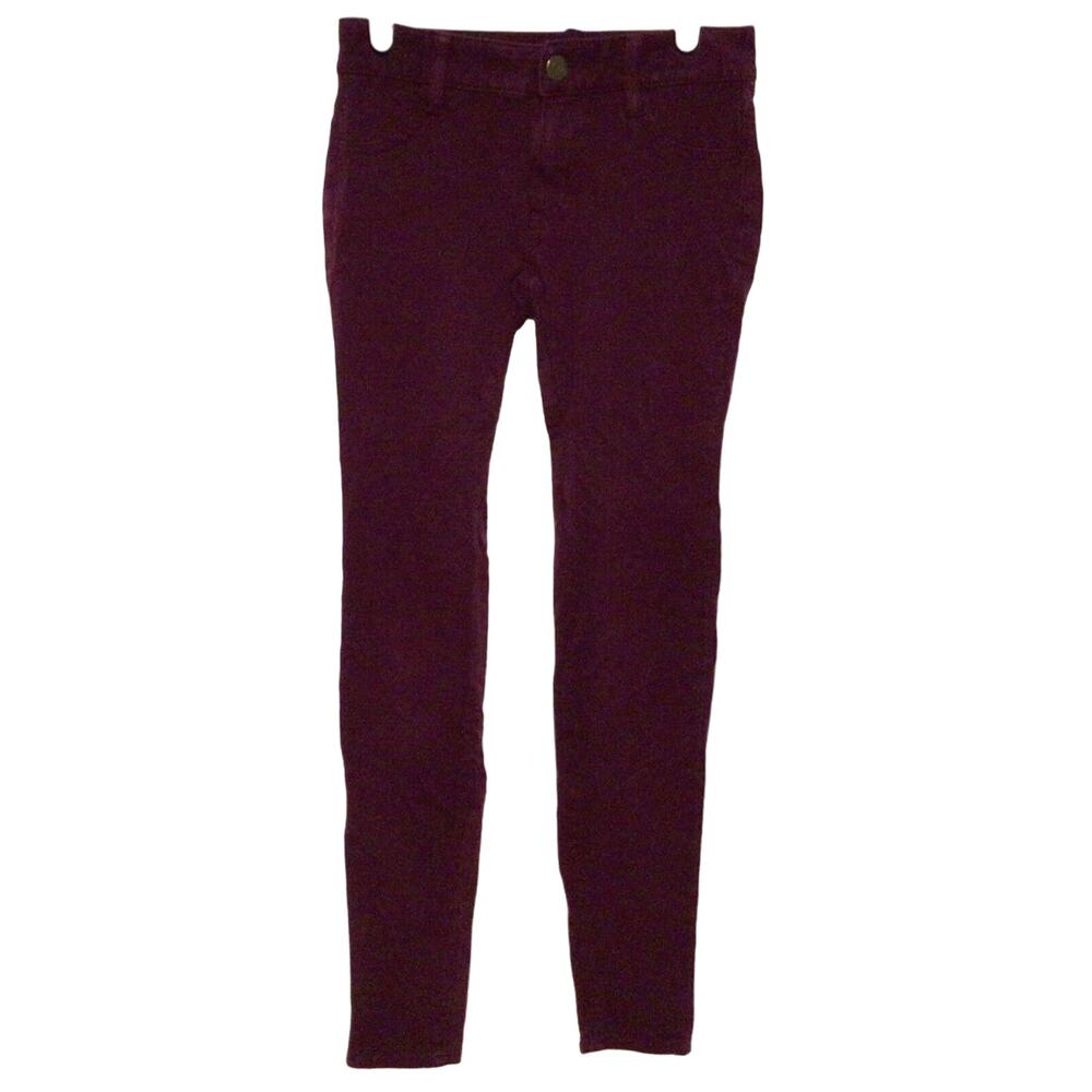 American Eagle Women’s Burgundy Super Stretch Jeggings Size 00 Skinny Pants
